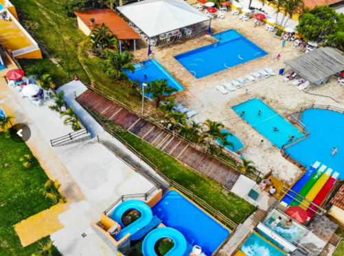Piscinas e estruturas do Guararema Acqua Thermas